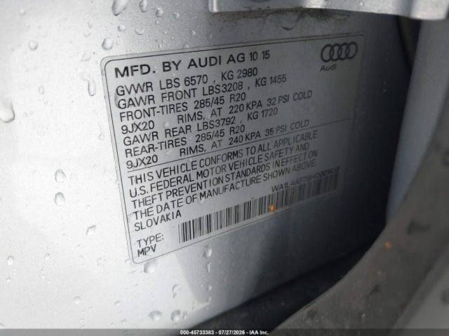 WA1LAAF79HD001439 Audi Q7 3.0t Premium