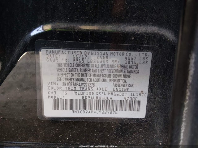 Nissan Sentra Sr Turbo 2018 3N1CB7AP4JY227276 Image 9