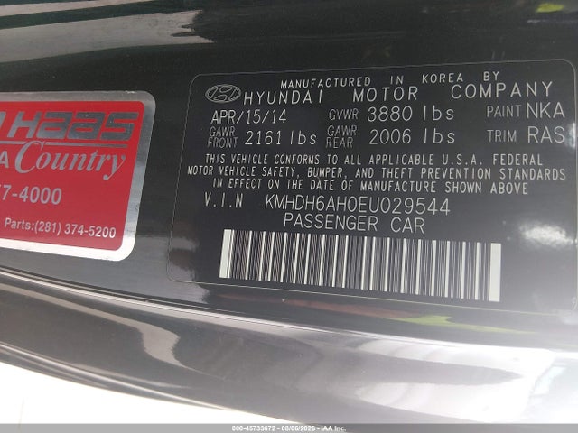 Hyundai Elantra 2014 KMHDH6AH0EU029544 Image 9