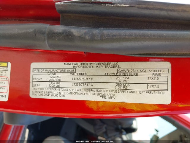 Aukcja sprzedaży 2008 Jeep Wrangler Rubicon, vin: 1J4GA64128L621245, numer aukcji: 45733687