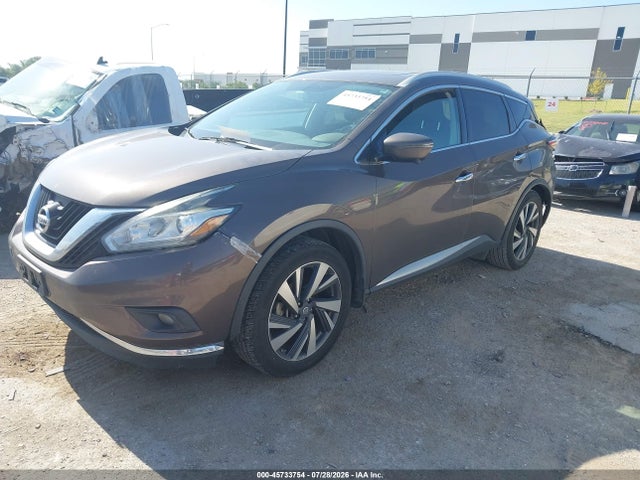 2018 Nissan Murano Platinum მანქანა იყიდება აუქციონზე, vin: 5N1AZ2MG5JN116310, აუქციონის ნომერი: 45733754