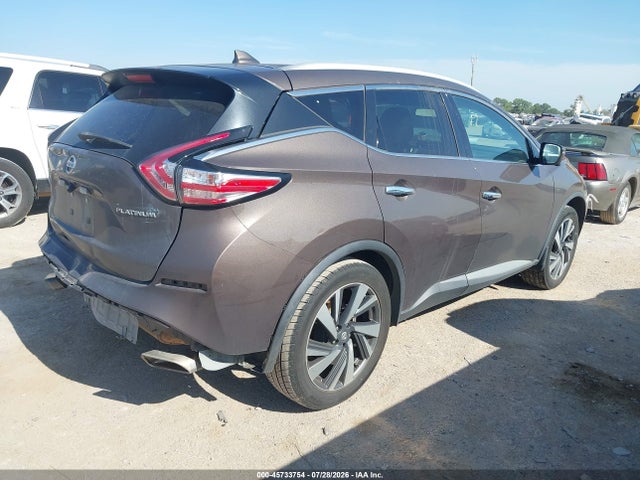 2018 Nissan Murano Platinum მანქანა იყიდება აუქციონზე, vin: 5N1AZ2MG5JN116310, აუქციონის ნომერი: 45733754