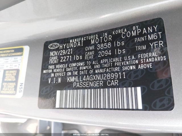 Hyundai ELANTRA SE 2022 KMHLL4AGXNU289911 Image 9