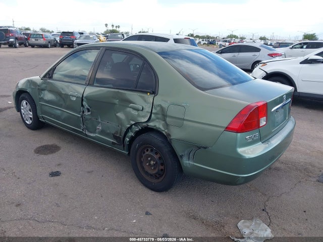 2003 Honda Civic Lx მანქანა იყიდება აუქციონზე, vin: 2HGES16633H555155, აუქციონის ნომერი: 45733779
