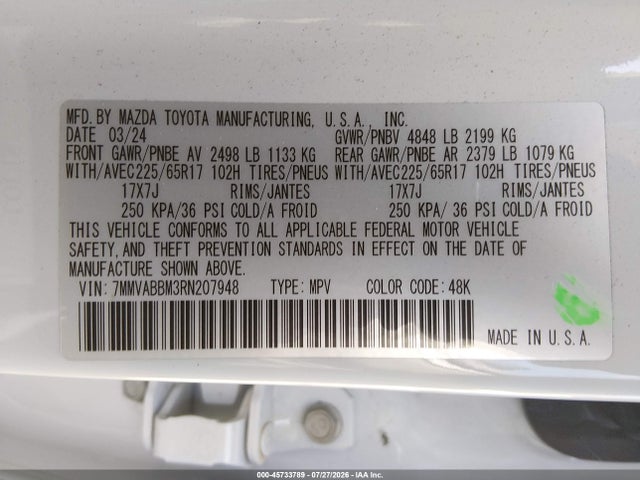 7MMVABBM3RN207948 Mazda Cx-50 2.5 S Preferred