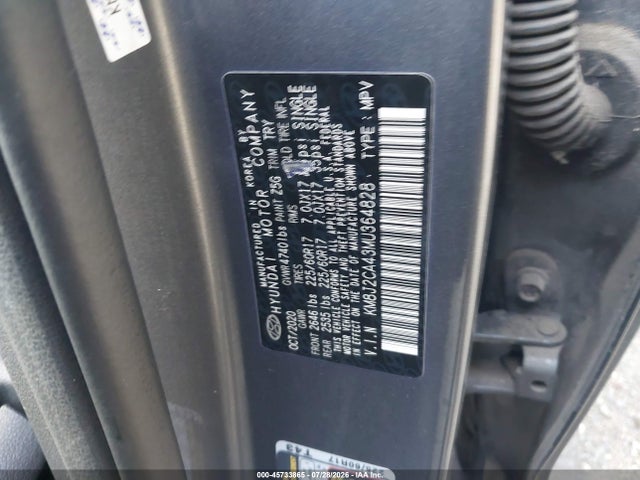 Auction sale of the 2021 Hyundai Tucson Se, vin: KM8J2CA43MU364828, lot number: 45733865