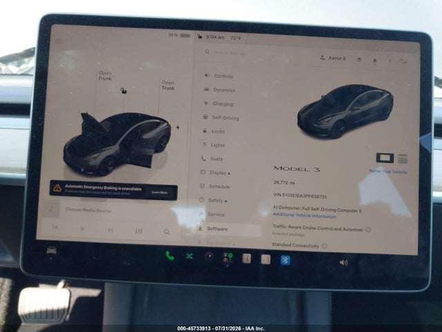 2023 Tesla Model 3 Rear-wheel Drive მანქანა იყიდება აუქციონზე, vin: 5YJ3E1EA3PF638731, აუქციონის ნომერი: 45733913