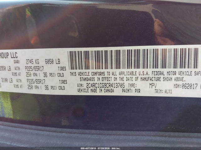 Aukcja sprzedaży 2012 Chrysler Town & Country Touring-l, vin: 2C4RC1CG9CR413705, numer aukcji: 45733919