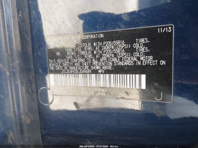 Scion XB 2014 JTLZE4FE0EJ049689 Image 9