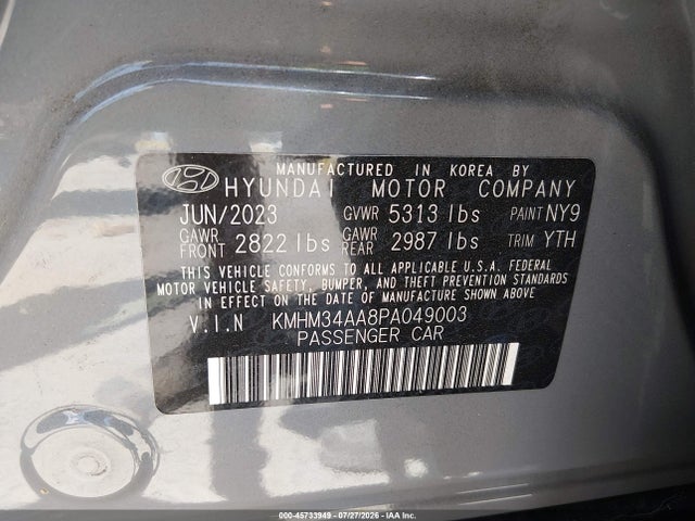 Hyundai Ioniq 6 Sel 2023 KMHM34AA8PA049003 Image 9