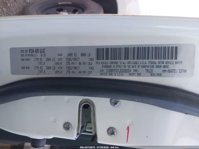 RAM 1500 2018 1C6RR7FG7JS326224 Image 9