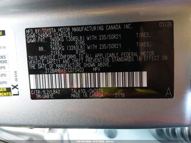 Lexus Rx 350 Premium+ 2026 2T2BAMBA9TC075403 Image 9