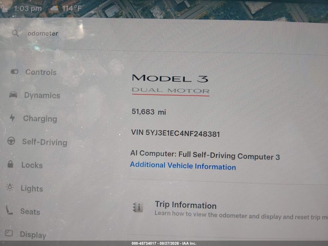 Tesla Model 3 Performance Dual Motor All-wheel Drive 2022 5YJ3E1EC4NF248381 Image 7