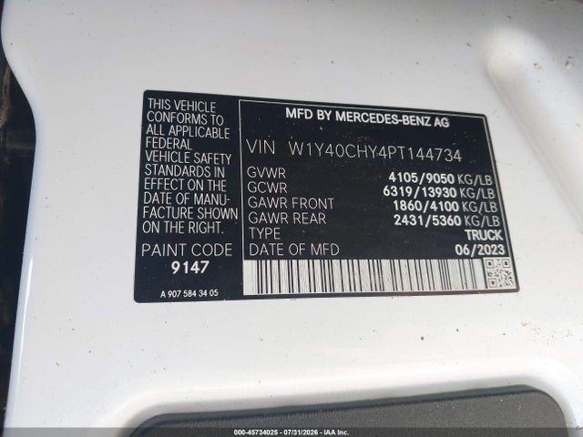 W1Y40CHY4PT144734 Nissan Sprinter 2500