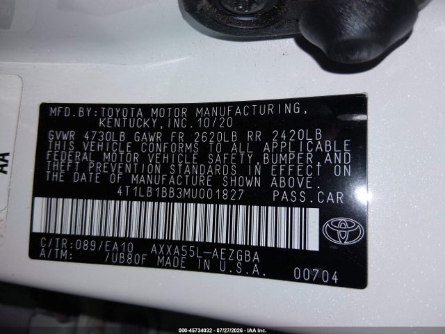 Toyota Avalon Xle Awd 2021 4T1LB1BB3MU001827 Image 9