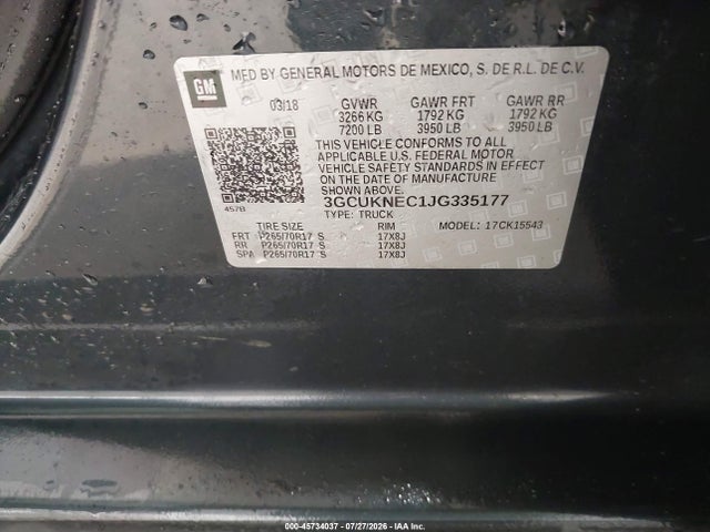 Chevrolet Silverado 1500 Wt 2018 3GCUKNEC1JG335177 Image 9