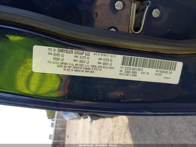 2014 Dodge Charger Sxt მანქანა იყიდება აუქციონზე, vin: 2C3CDXJG6EH159618, აუქციონის ნომერი: 45734193