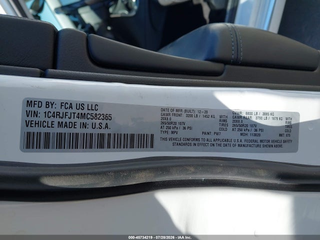 Jeep Grand Cherokee Summit 4x4 2021 1C4RJFJT4MC582365 Image 9