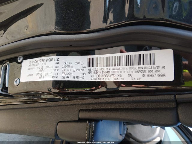Продаж на аукціоні авто 2015 Jeep Cherokee Limited, vin: 1C4PJMDB4FW538382, номер лоту: 45734458