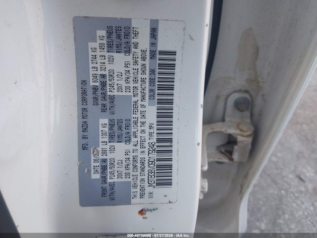 Aukcja sprzedaży 2009 Mazda Cx-9 Grand Touring, vin: JM3TB38V090179248, numer aukcji: 45734486