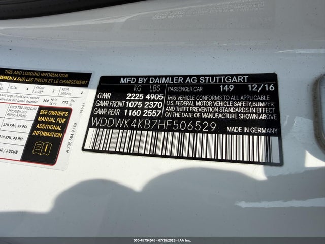 WDDWK4KB7HF506529 Mercedes-Benz C 300 4matic