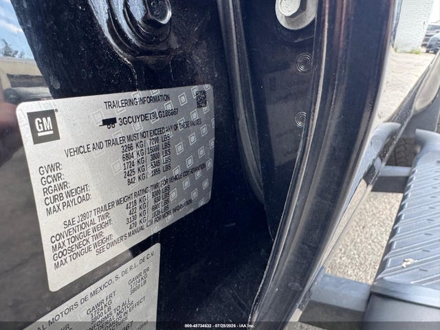 45734632 :رقم المزاد ، 3GCUYDET9LG186867 vin ، 2020 Chevrolet Silverado 1500 4wd  Short Bed Lt مزاد بيع