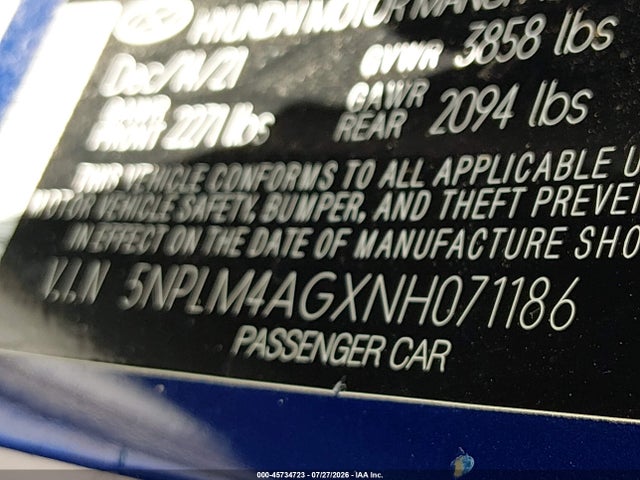 Hyundai ELANTRA SEL 2022 5NPLM4AGXNH071186 Image 9