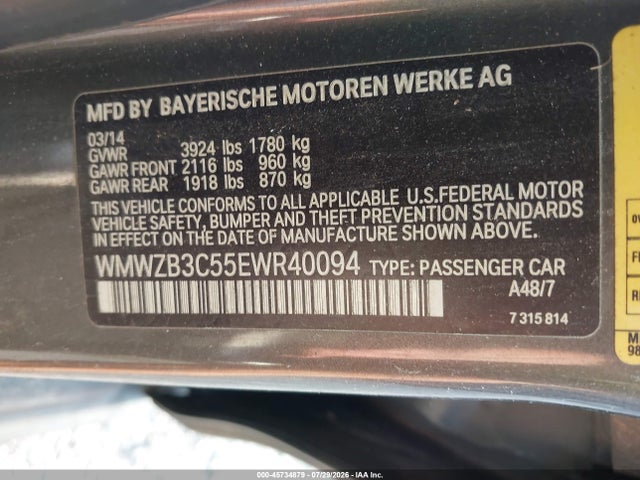 Продаж на аукціоні авто 2014 Mini Countryman Cooper, vin: WMWZB3C55EWR40094, номер лоту: 45734879