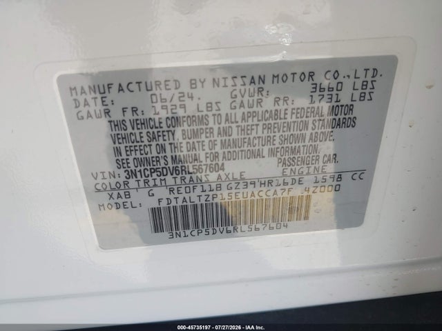 Nissan Kicks Sr Xtronic Cvt 2024 3N1CP5DV6RL567604 Image 9