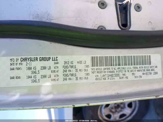 Продаж на аукціоні авто 2011 Jeep Patriot Sport, vin: 1J4NT1GA4BD155951, номер лоту: 45735222