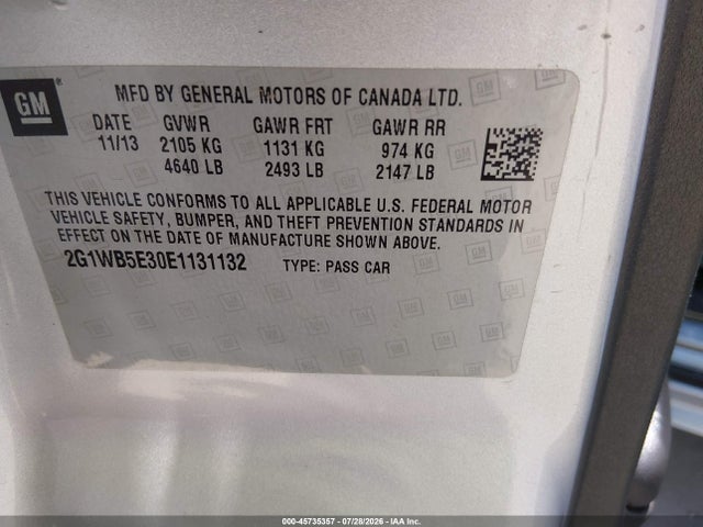 2G1WB5E30E1131132 Chevrolet Impala Limited Lt