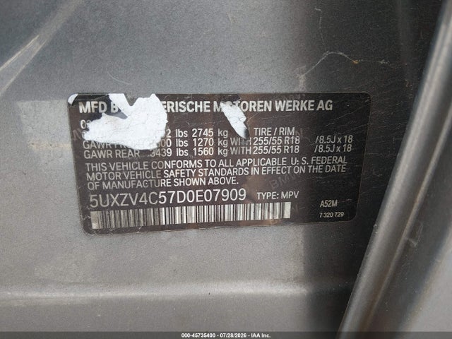 Продажа на аукционе авто 2013 Bmw X5 Xdrive35i/xdrive35i Premium/xdrive35i Sport Activity, vin: 5UXZV4C57D0E07909, номер лота: 45735400
