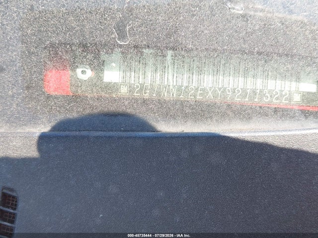 45735444 :رقم المزاد ، 2G1WW12EXY9211322 vin ، 2000 Chevrolet Monte Carlo Ls مزاد بيع