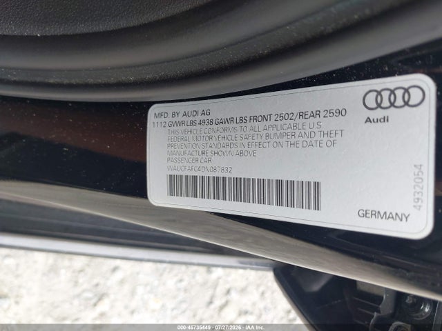 Aukcja sprzedaży 2013 Audi A6 2.0t Premium, vin: WAUCFAFC4DN087832, numer aukcji: 45735449