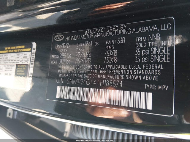Hyundai Santa Fe Sel 2026 5NMP24GL4TH188574 Image 9