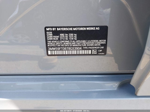 BMW M340i Na 2026 3MW59FT06T8G53904 Image 9