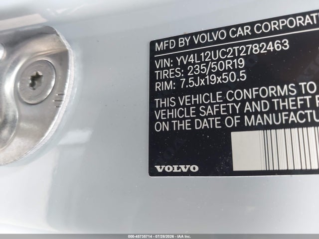Auction sale of the 2026 Volvo Xc40 Plus, B5 Awd Gas (mild Hybrid), Dark, vin: YV4L12UC2T2782463, lot number: 45735714