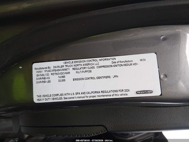 Продаж на аукціоні авто 2025 Freightliner M2 106, vin: 1FVACXFE4SHVW9871, номер лоту: 45736181