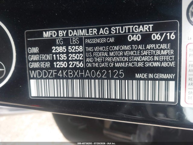 WDDZF4KBXHA062125 Mercedes-Benz E 300 4matic