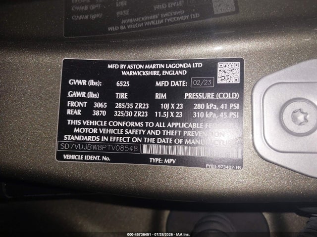 Aston Martin Dbx 707 2023 SD7VUJBW8PTV08548 Image 9