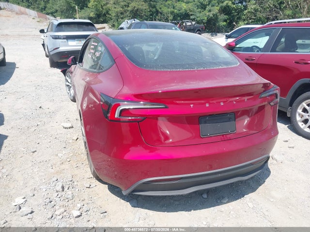 2025 Tesla Model 3 Long Range Rear-wheel Drive/standard Rear-wheel Drive მანქანა იყიდება აუქციონზე, vin: 5YJ3E1EA6SF918510, აუქციონის ნომერი: 45736572