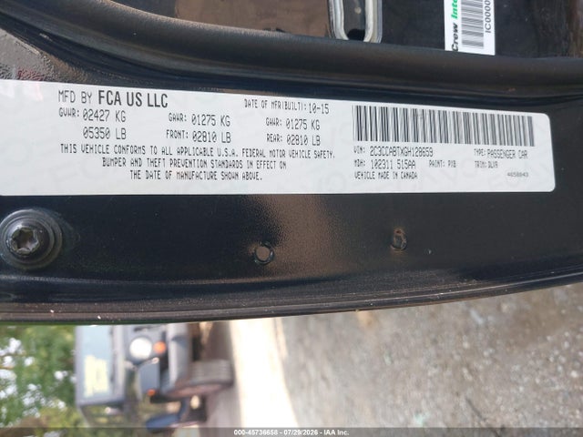 45736658 :رقم المزاد ، 2C3CCABTXGH128659 vin ، 2016 Chrysler 300 300s مزاد بيع