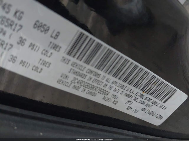 Продажа на аукционе авто 2019 Dodge Grand Caravan Se, vin: 2C4RDGBG8KR792664, номер лота: 45736692