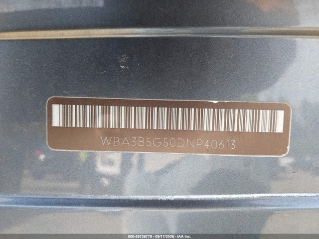 2013 Bmw 328i Xdrive მანქანა იყიდება აუქციონზე, vin: WBA3B5G50DNP40613, აუქციონის ნომერი: 45736779