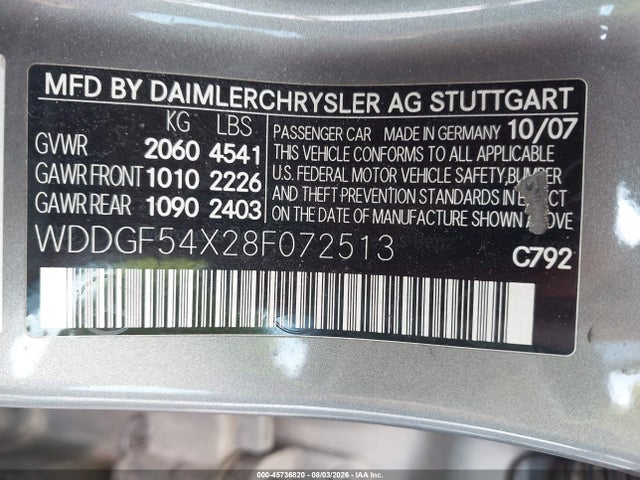 Продаж на аукціоні авто 2008 Mercedes-benz C 300 Luxury/sport, vin: WDDGF54X28F072513, номер лоту: 45736820