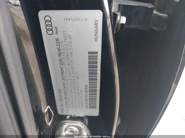 WAUA7GFF2G1060836 Audi A3 1.8t Premium