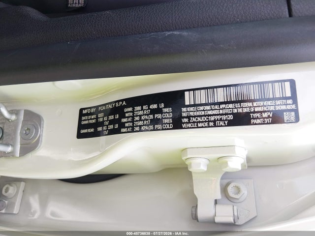 2023 Jeep Renegade Trailhawk 4x4 მანქანა იყიდება აუქციონზე, vin: ZACNJDC19PPP19120, აუქციონის ნომერი: 45736838