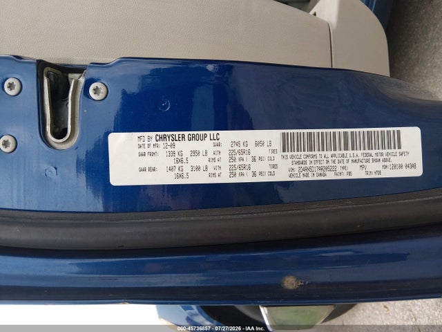 Auction sale of the 2010 Dodge Grand Caravan Sxt, vin: 2D4RN5D17AR205222, lot number: 45736857