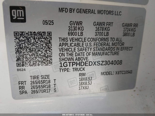1GTPHDEDXSZ304008 GMC Sierra 1500 2wd Short Box Slt