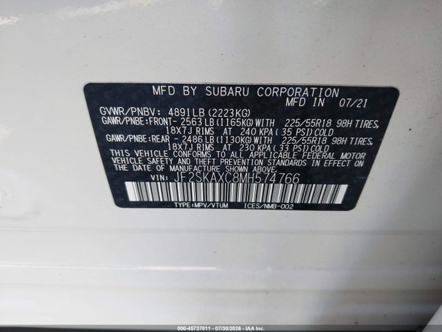 Subaru Forester Touring 2021 JF2SKAXC8MH574766 Image 9